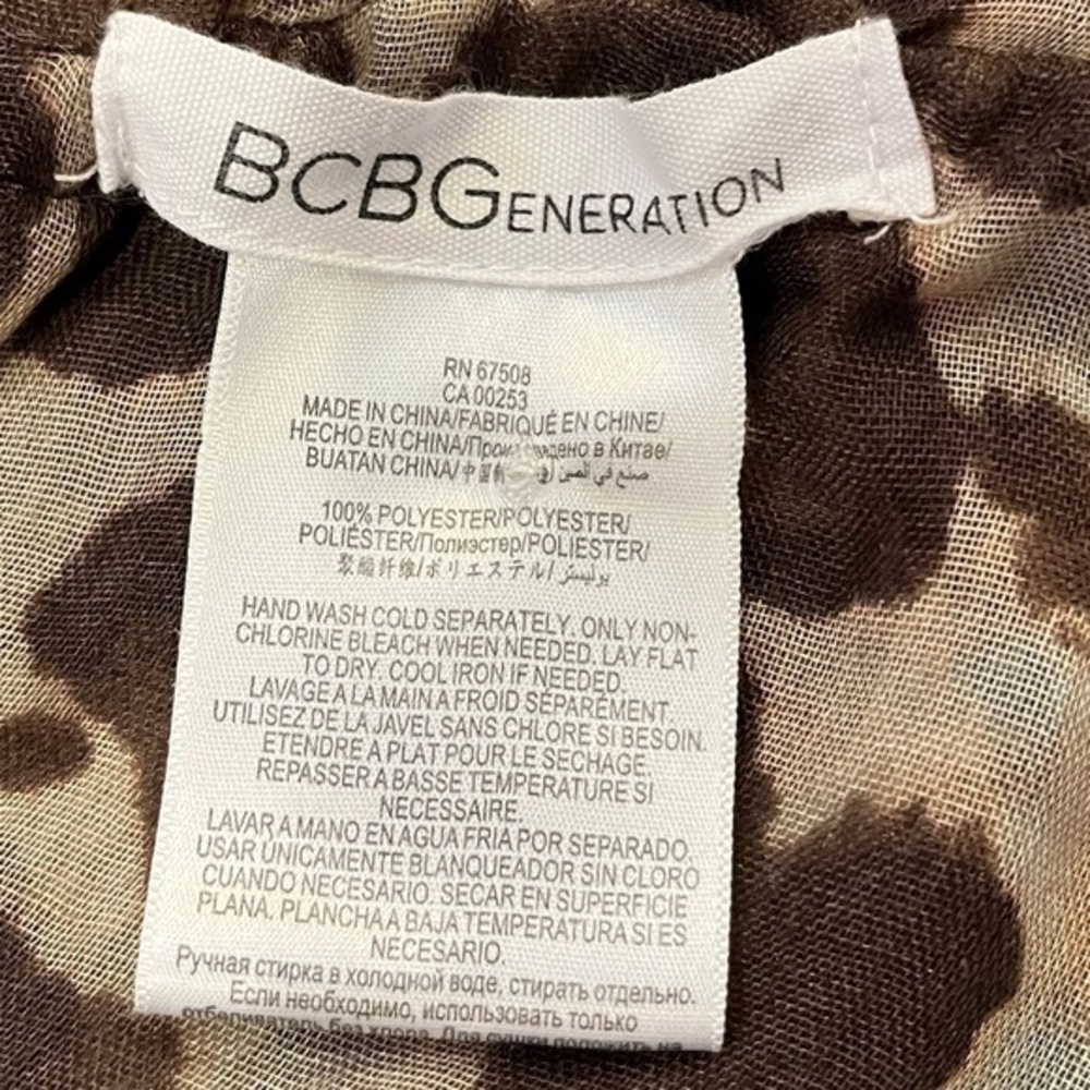 Bcbgeneration Leopard Animal Print Infinity Scarf… - image 2